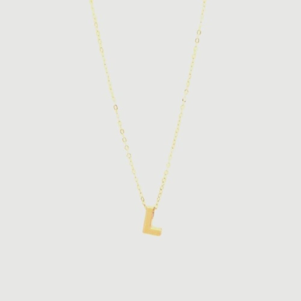 14K GOLD L INITIAL NECKLACE